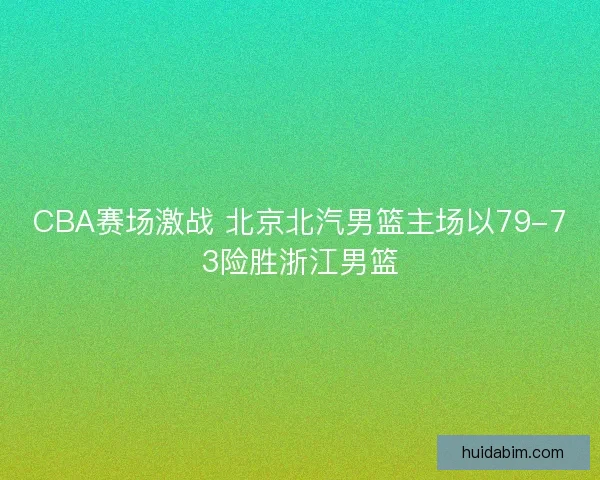 CBA赛场激战 北京北汽男篮主场以79-73险胜浙江男篮 CBA赛场激战 北京北汽男篮主场以79-73险胜浙江男篮